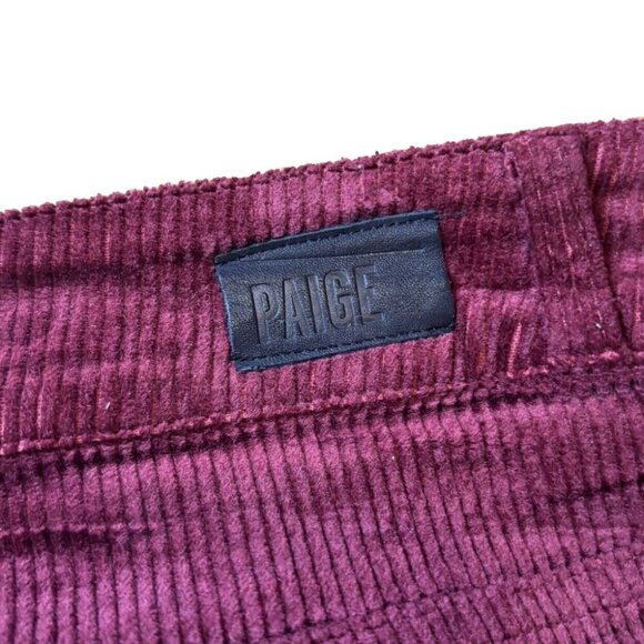 Paige Hoxton Ankle Burgundy Corduroy Pants Retro Glam Hipster Preppy Twee 32 - Picture 5 of 5